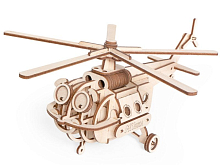 Деревянный конструктор Lemmo Вертолет Мишка, 56 деталей