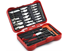 Набор ножей с цанговым зажимом алюминий, 33 предмета