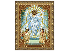 Алмазная 5D мозаика с нанесенной рамкой 20х30 ВОСКРЕСЕНИЕ ХРИСТОВО 7 цветов