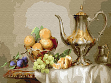 Картина по номерам на дереве 40х50 БУЗИН НАТЮРМОРТ С ФРУКТАМИ 30 цветов