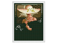 Алмазная мозаика с нанесенной рамкой 40х50 ВИЗИТ ДАМЫ 20 цветов