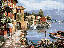 Картина по номерам 40х50 Каменная набережная 28 цветов