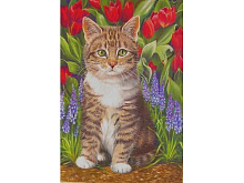 Набор юного художника 20х30 КОТЁНОК В САДУ 15 цветов