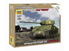 Сборная модель ZVEZDA Американский средний танк Шерман М4А2, 1100