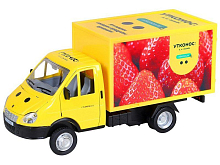 Машина АВТОПАНОРАМА ГАЗельбизнес Утконос Клубника, 128, желтый, свет, звук, вк 241412 см