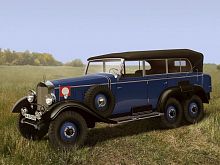 Сборная модель ICM Typ G4 W31 с раскрытым тентом Германский пассажирский автомобиль II МВ, 135