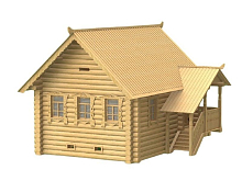 Сборная деревянная модель СВМодель Деревенская изба, 633 детали, 135