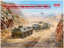 Сборная модель ICM Афг автоколонна 19791989 УРАЛ375Д, УРАЛ375А, АТЗ5375, БТР60ПБ, 172