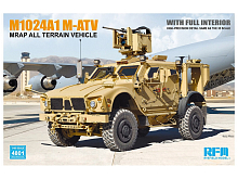 Сборная модель RYEFIELD MODEL Бронеавтомобиль M1240A1 MATV, вездеход MRAP, полный интерьер, 148