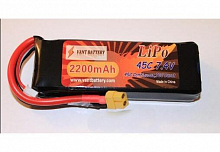 Аккумулятор VANT Battery LiPo 74В 2200мАч 45C 2S разъемы XT60, Deans, EC3