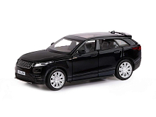 Машина АВТОПАНОРАМА Range Rover Velar, черный, 132, свет, звук, инерция, вк 17,512,56,5