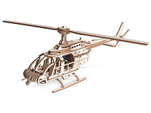 Деревянный конструктор Lemmo Вертолет Эдисон, 93 детали