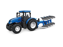РУ фермерский трактор Korody с плугом, мет кузов 124 24G 6CH RTR