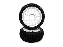 Колеса в сборе с белыми дисками для Himoto E8XBL,  2шт