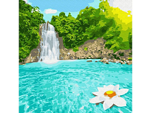 Картина по номерам 30Х30 РАЙСКИЙ УГОЛОК 20 цветов