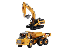 Металлический экскаватор с ковшом  самосвал HUI NA TOYS 150