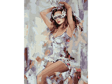 Картина по номерам с цв схемой на холсте 30х40 ПЕРЕД КАРНАВАЛОМ 19 цветов