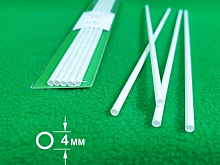 ABS пластик Труба диаметр 4 мм , длина 250 мм, 5 шт