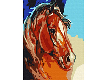 Картина по номерам 15х20 РЫЖИЙ КОНЬ 12 цветов