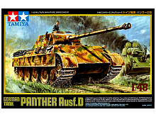 Склеиваемая модель Tamiya 148 немецкий танк Panther Ausf D с фигурой командира