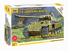 Сборная модель ZVEZDA Немецкий танк ТV Пантера сборка без клея, 172