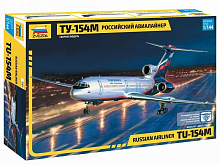 Сборная модель ZVEZDA Российский авиалайнер ТУ154М, 1144