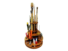 Набор для самостоятельной сборки СВМодель Органайзер для инструмента деревянный вращ, 102 ячейки