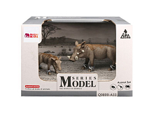 Набор фигурок животных MASAI MARA MM211131 серии Мир диких животных Семья бородавочников, 2 пр