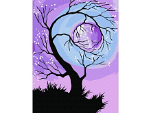 Картина по номерам 15х20 ОБНИМАЯ ЛУНУ 9 цветов