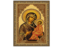 Алмазная 5D мозаика с нанесенной рамкой 20х30 ТИХВИНСКАЯ БОЖИЯ МАТЕРЬ 8 цветов