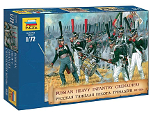 Сборные солдатики ZVEZDA Русская тяжёлая пехота Гренадёры 18121814 гг, 172
