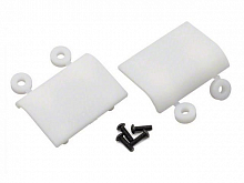 RPM82161 Replacement 5B  5T Shock Skid Plates 2  Dyeable White