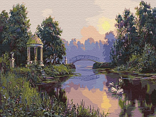 Картина по номерам 40х50 Прищепа Утренний парк 24 цвета