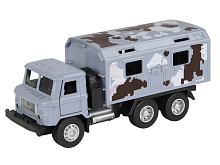 Машина АВТОПАНОРАМА Грузовик, хаки серый, 132, свет, звук, инерция, вк 24810 см
