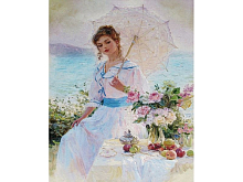 Картина по номерам 40х50 В ЖАРКИЙ ПОЛДЕНЬ 35 цветов