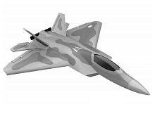 Радиоуправляемый самолет Volantex RC F22 400мм 24G 4ch LiPo RTF with Gyro