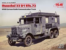 Сборная модель ICM Henschel 33 D1 Kfz72, немецкая машина связи, 2МВ, 135
