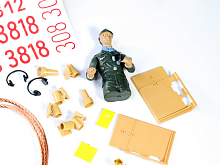 Набор наклеек и аксессуаров для танка Tiger 1 поздняя версия, пластиковое шасси, неокрашен