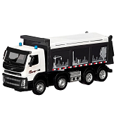 Машина АВТОПАНОРАМА Volvo самосвал, белый, 150, свет, звук, вк 281410 см