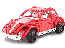 Радиоуправляемый конструктор CaDA deTech ретроавтомобиль жук 472 детали