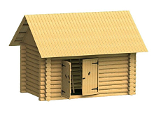 Сборная деревянная модель СВМодель Сарай бревенчатый, 296 деталей, 135