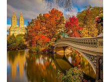 Картина мозаикой 30х30 ПАРК В НЬЮЙОРКЕ квадрат 26 цветов