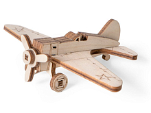 Деревянный конструктор Lemmo Самолет И16, 9 деталей
