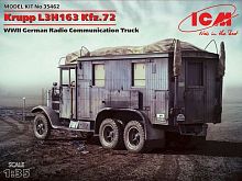 Сборная модель ICM L3H163 Kfz72, Немецкий автомобиль радиосвязи, 2МВ, 135