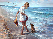 Картина по номерам 40х50 Ласковое море 28 цветов