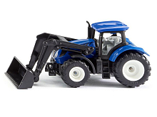 Трактор Siku 1396 NewHolland TTV 7150, с фронтальным погрузчиком, синий