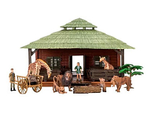 Набор фигурок животных MASAI MARA ММ205050 серии На ферме Ферма игрушка 14 пр