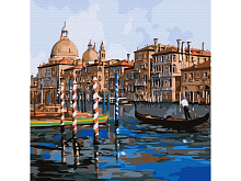 Картина по номерам 30Х30 КАНАЛЫ ВЕНЕЦИИ 20 цветов