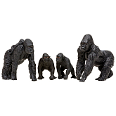 Набор фигурок животных MASAI MARA MM201003 серии Мир диких животных Семья горилл, 4 пр