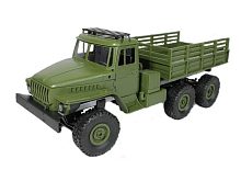 Радиоуправляемая автомодель MN MODEL советский военный грузовик серый 6WD 24G 116 RTR